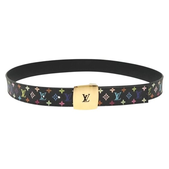 LOUIS VUITTON Multicolor Ceinture LV Cut Belt Black M6890 LV Auth 142353V - Picture 1 of 16
